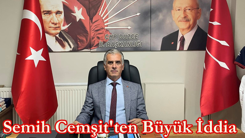 CHP İl Başkanı Semih Cemşit' ten  Usulsüzlük İddiası