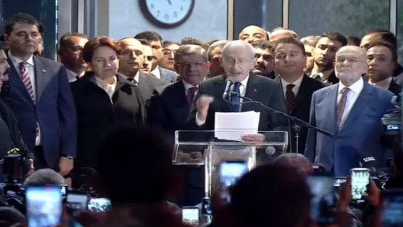 Millet İttifakının Cumhurbaşkanı Adayı resmen Kılıçdaroğlu oldu.