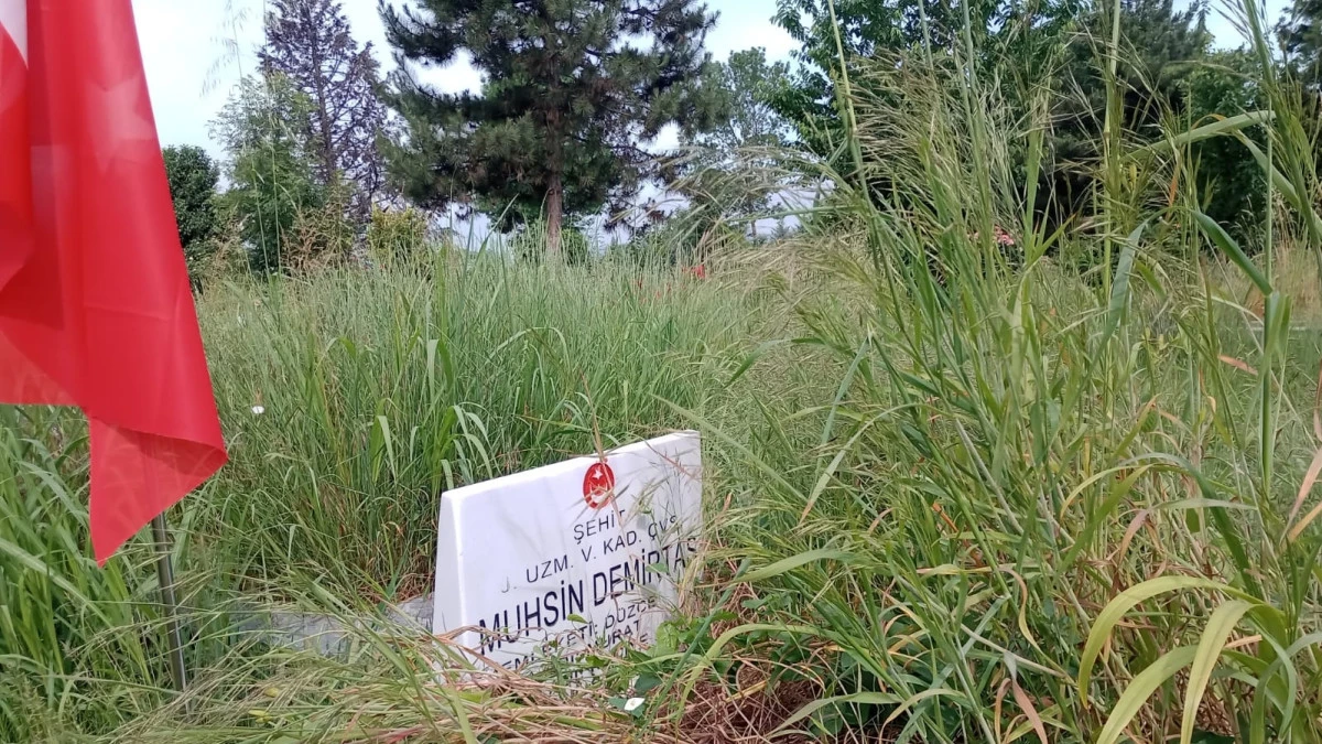&Ccedil;erkes Taşk&ouml;pr&uuml;'de Şehit Mezarlığının Bakımsızlığı Tepki &Ccedil;ekti