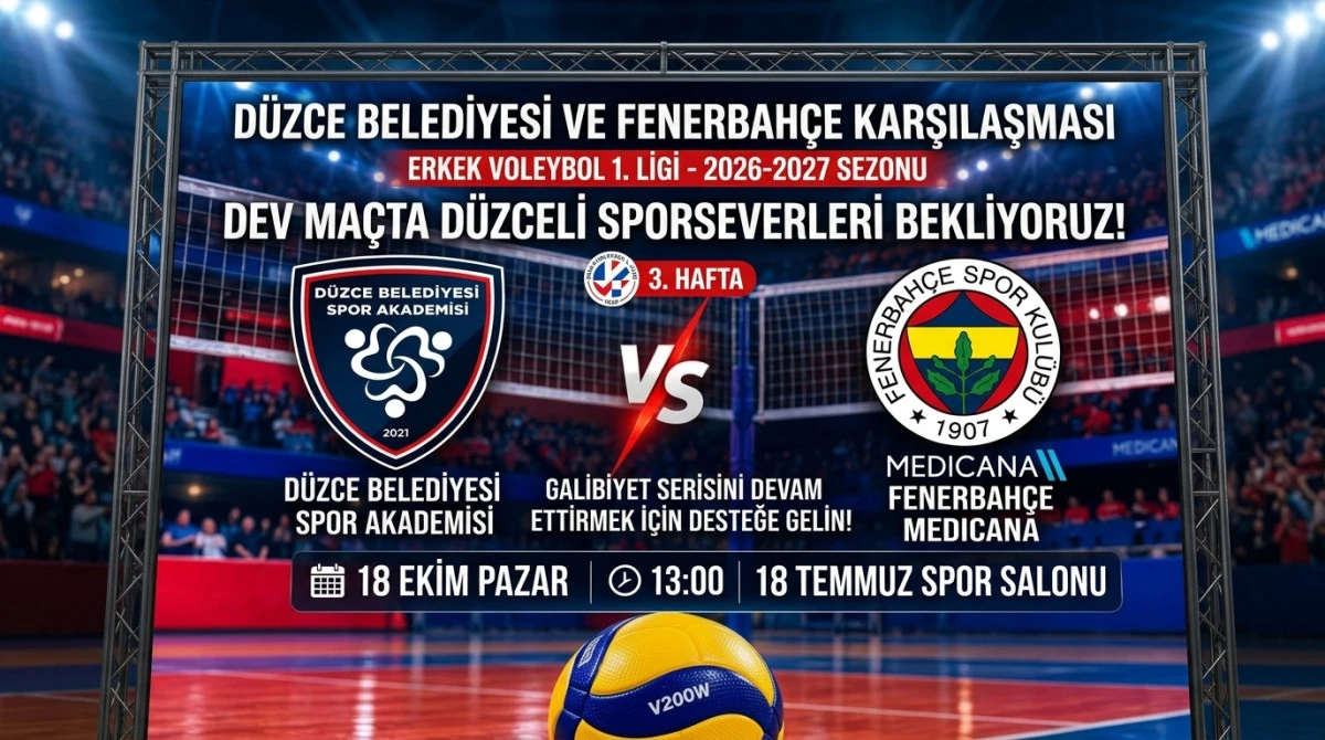 D&uuml;zce Belediyespor Fenerbah&ccedil;e'yi Konuk Ediyor