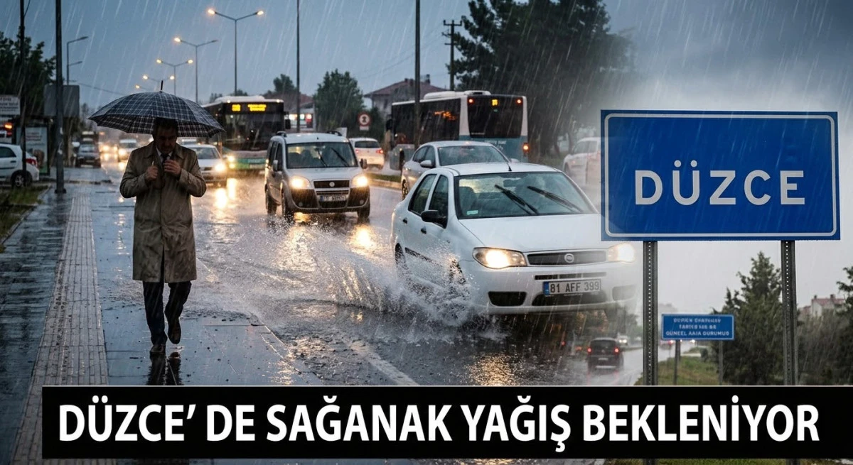 D&uuml;zce ve &Ccedil;evre İllere Sarı Kodlu G&ouml;kg&uuml;r&uuml;lt&uuml;l&uuml; Sağanak Uyarısı 