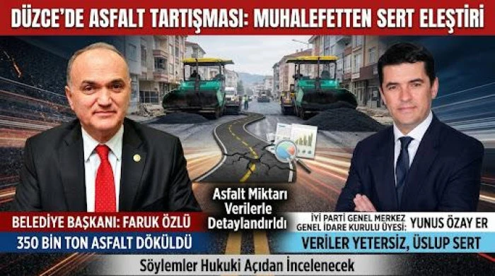 D&uuml;zce'de Asfalt Tartışması: Muhalefetten Hizmet ve &Uuml;slup Eleştirisi