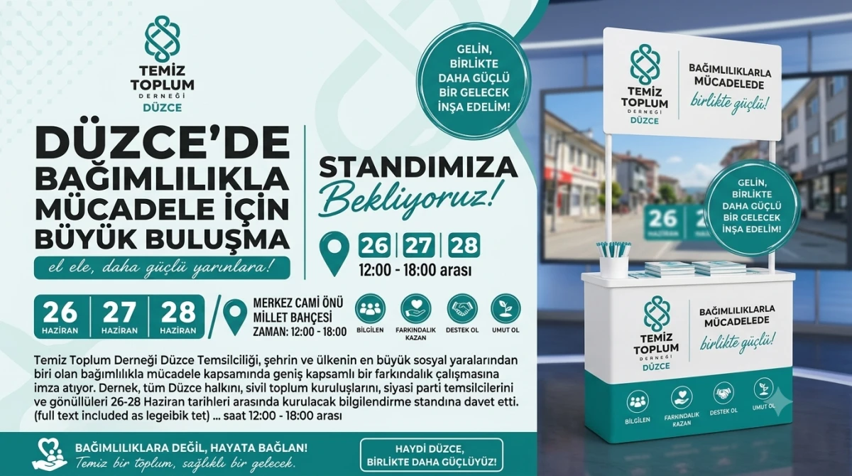 D&uuml;zce&rsquo;de Bağımlılıkla M&uuml;cadele İ&ccedil;in B&uuml;y&uuml;k Buluşma Başlıyor