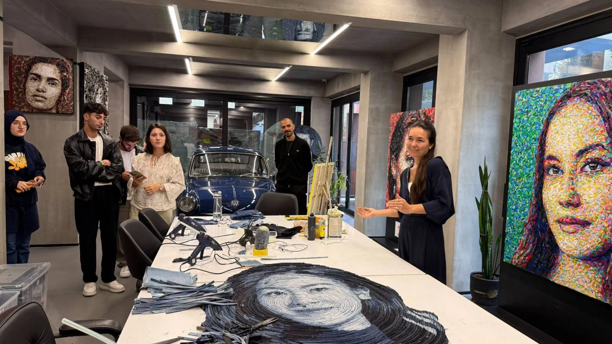 D&uuml;zceli Gen&ccedil;ler Atıkları Sanata D&ouml;n&uuml;şt&uuml;ren Projede Buluştu