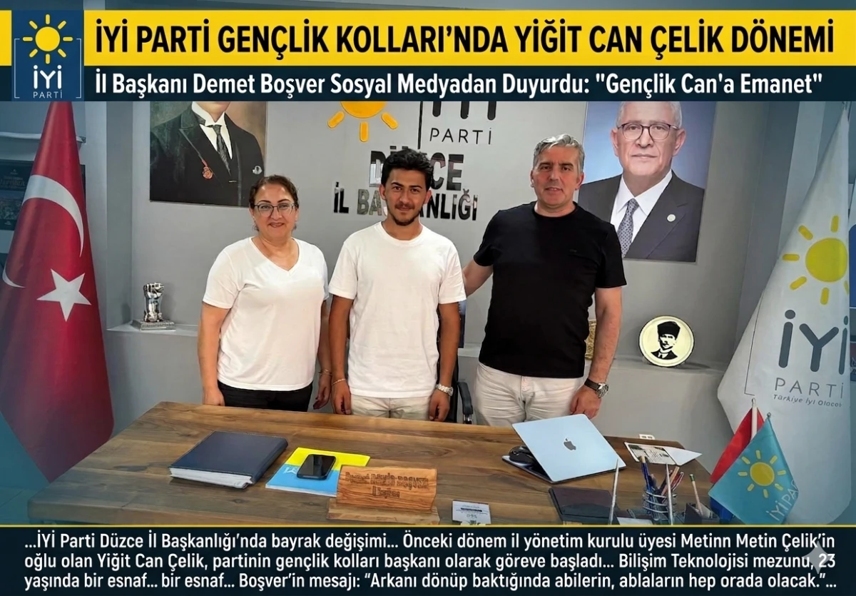 İyi Parti Gen&ccedil;lik Kollarında Yiğit Can &Ccedil;elik D&ouml;nemi