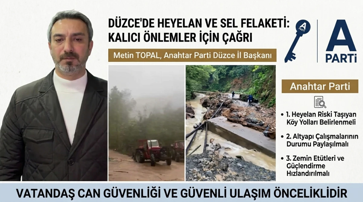 Metin Topal D&uuml;zce&rsquo;deki Heyelanlar İ&ccedil;in Uyardı: &Ouml;nlem Alın