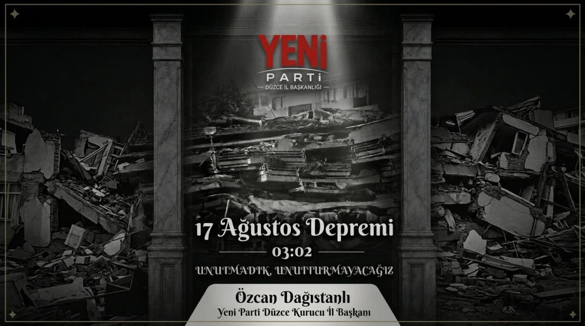 &Ouml;zcan Dağıstanlı&rsquo;dan 17 Ağustos Mesajı: "Unutturmayacağız" 