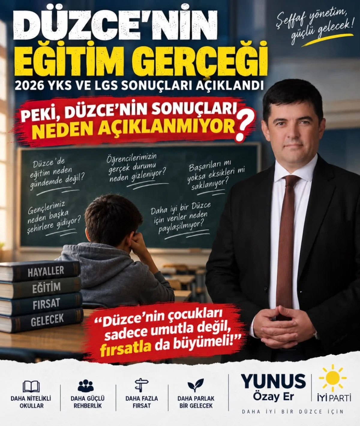 Yunus &Ouml;zay Er&rsquo;den İl Milli Eğitim&rsquo;e YKS ve LGS &Ccedil;ağrısı